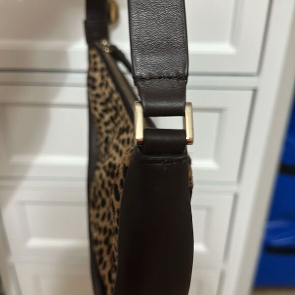 NWOT Kate Spade smile leopard calf hair small shoulder bag AUTHENTIC Brown BAG - Picture 7 of 8